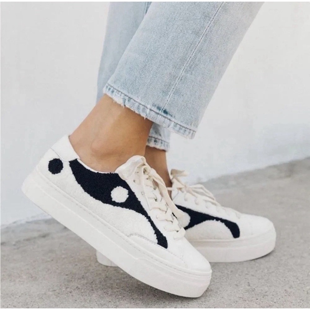 Soludos Anthropologie Yin Yang Platform Sneakers Size 9